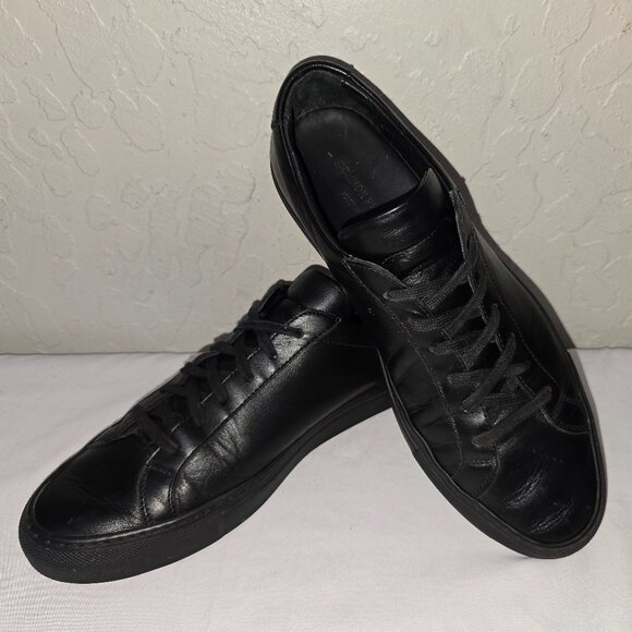 Common Projects Men's Original Achilles Low Black Leather Sneaker US 8 EUR 41 - Picture 11 of 11